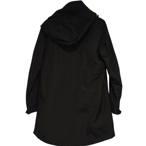 Woolrich John Rich & Bros. Black Ramar Cloth Hooded Raincoat Chore Coat, Size L - Picture 2 of 13